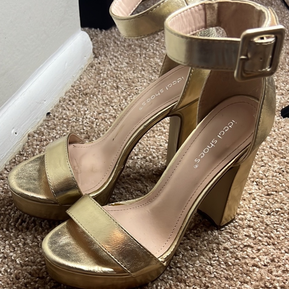 Gold Platform Heels